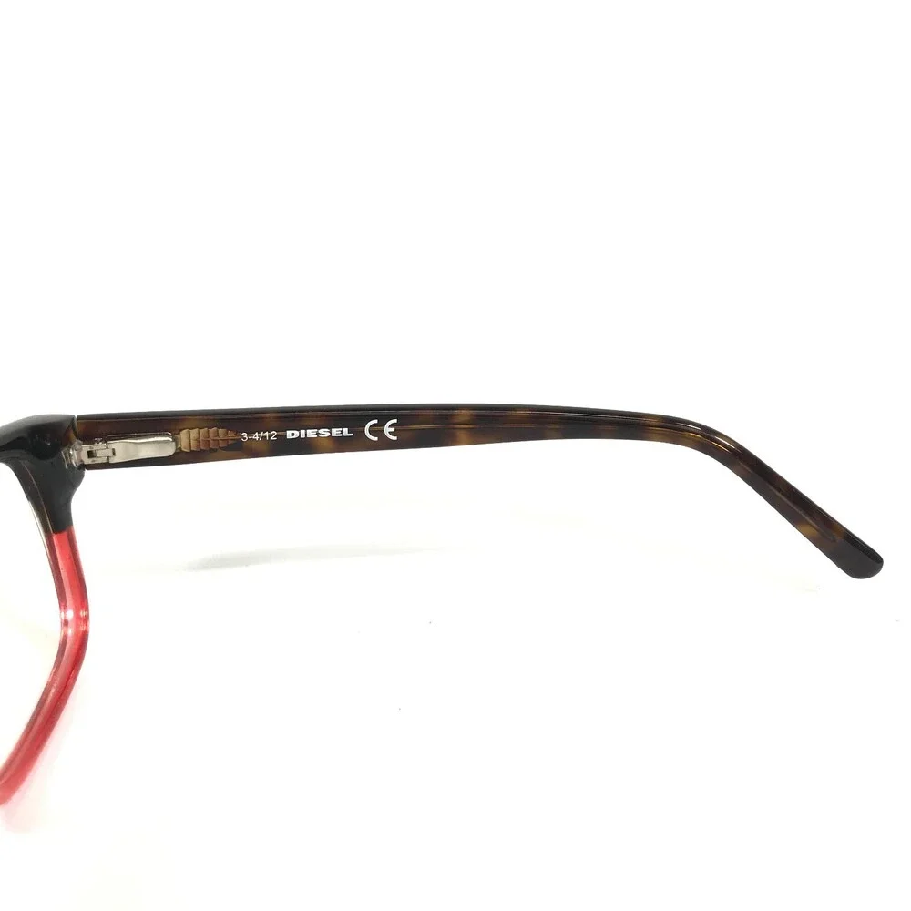 Diesel Eyeglasses Frames DL5001 col.044 Clear Red Brown Tortoise 54-17-145
